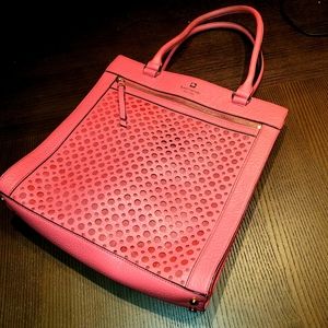 Kate Spade | Pink Tote w/ laser-cut detail